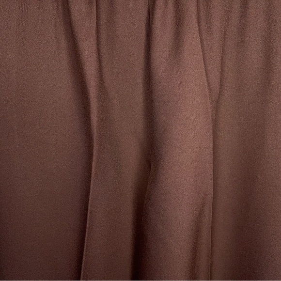Vintage 6 Petite Allison Daley Brown Trousers Pleated Elastic Waistband - Picture 7 of 11